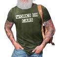 Works On Cars Automobile Mechanic 3D Print Casual Tshirt Army Green