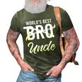 Worlds Best Bro Pregnancy Announcement Brother To Uncle Gift For Mens 3D Print Casual Tshirt Army Green
