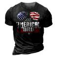 4Th Of July Family Matching All American Dad American Flag 3D Print Casual Tshirt Vintage Black