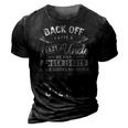 Back Off I Have A Crazy Uncle Funny Family Matching Gift 3D Print Casual Tshirt Vintage Black
