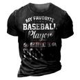 Baseball Dad My Favorite Baseball Player Calls Me Poppop Gift For Mens 3D Print Casual Tshirt Vintage Black