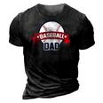 Baseball Dad Sport Coach Gifts Father Ball T 3D Print Casual Tshirt Vintage Black