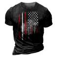 Baseball Usa Flag American Flag Vintage For Dad Fathers Day 3D Print Casual Tshirt Vintage Black