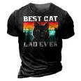 Best Cat Dad Ever Cat Daddy Father Fathers Day Vintage Gift For Mens 3D Print Casual Tshirt Vintage Black