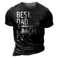 Best Dad Coach Ever Baseball Patriotic For Fathers Day Gift For Mens 3D Print Casual Tshirt Vintage Black