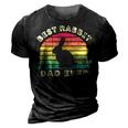 Best Rabbit Dad Ever For Men Fathers Day 3D Print Casual Tshirt Vintage Black