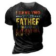 Cat Lover Dad Quote Funny Kitty Father Kitten Fathers Day 3D Print Casual Tshirt Vintage Black
