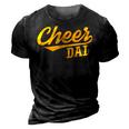 Cheer Dad Father Cheerleading Cheering Fathers Day Gift For Mens 3D Print Casual Tshirt Vintage Black