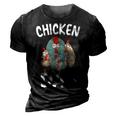 Chicken Dad Funny Fathers Day Men Kids 3D Print Casual Tshirt Vintage Black