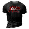 Christmas Red Plaid Dad Buffalo Matching Family Papa Pajama 3D Print Casual Tshirt Vintage Black