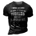 Dad Life Worlds Hottest Husband Father Men Gift 3D Print Casual Tshirt Vintage Black