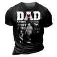 Dad Son First Hero Daughter First Love Fathers Day 3D Print Casual Tshirt Vintage Black