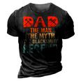 Dad The Man The Myth The Blacksmith Legend Farrier Forger 3D Print Casual Tshirt Vintage Black