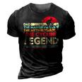 Dad The Man The Myth The Cycling Legend Funny Cyclist Gift For Mens 3D Print Casual Tshirt Vintage Black