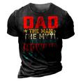 Dad The Man The Myth The Lawn Mowing Legend 3D Print Casual Tshirt Vintage Black