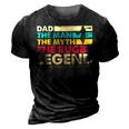Dad The Man The Myth The Rugby Legend Gift For Mens 3D Print Casual Tshirt Vintage Black