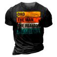 Dad The Man The Realtor The Legend 3D Print Casual Tshirt Vintage Black
