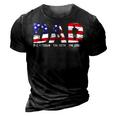 Dad The Veteran The Myth The Legend Veterans Day 3D Print Casual Tshirt Vintage Black
