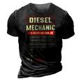 Diesel Mechanic Funny Sayings Car Diesel For Dad Auto Garage Gift For Mens 3D Print Casual Tshirt Vintage Black