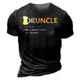 Druncle Like An Uncle Definition Drunker Beer T Gift Gift For Mens 3D Print Casual Tshirt Vintage Black