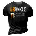 Drunkle Like A Normal Uncle Only Drunker Funny Beer Gift For Mens 3D Print Casual Tshirt Vintage Black