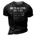 Due To Inflation This Is My Halloween Tday Christmas  3D Print Casual Tshirt Vintage Black