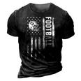 Football Dad American Flag Proud Dad Of Ballers Fathers Day 3D Print Casual Tshirt Vintage Black