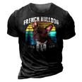 French Bulldog Frenchie Brindle Dad Daddy Fathers Day Gift 3D Print Casual Tshirt Vintage Black