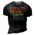 Funny Chihuahua Dad The Man Myth Legend Retro Gift For Mens 3D Print Casual Tshirt Vintage Black