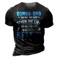 Funny Fathers Day Bonus Dad Gift From Daughter Son Wife 3D Print Casual Tshirt Vintage Black