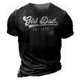 Girl Dad Est 2023 Girl Dad To Be Gifts New Daddy Dad First Gift For Mens 3D Print Casual Tshirt Vintage Black