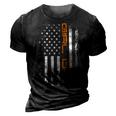 Girl Dad Vintage American Flag Fathers Day Gift For Mens 3D Print Casual Tshirt Vintage Black