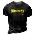 Grandad Gifts Best Grandad In The Galaxy Best Grandad Ever Gift For Mens 3D Print Casual Tshirt Vintage Black