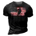 Hockey American Flag 4Th Of July Patriotic Usa Dad Men Son 3D Print Casual Tshirt Vintage Black
