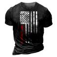 Hockey Dad Gift Hockey American Flag 3D Print Casual Tshirt Vintage Black