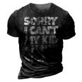 Hockey Mom Hockey Dad Sorry I Cant My Kid Has Hockey Grunge 3D Print Casual Tshirt Vintage Black