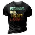 Husband Dad Welder Legend Funny Fathers Day Gift For Mens 3D Print Casual Tshirt Vintage Black