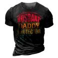 Husband Daddy Protector Hero Dad Fathers Day Men 3D Print Casual Tshirt Vintage Black