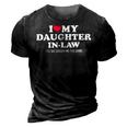I Love Daughterinlaw For Fatherinlaw 3D Print Casual Tshirt Vintage Black