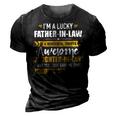 Lucky Fatherinlaw Of Awesome Daughterinlaw Gift For Mens 3D Print Casual Tshirt Vintage Black