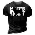 Maltese Dad Maltese Gift For Dog Father Dog Dad 3D Print Casual Tshirt Vintage Black