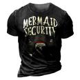 Mermaid Security Pirate Matching Family Party Dad Brother 3D Print Casual Tshirt Vintage Black