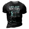 My Dad In Memories Poem Daughter Son Loss Daddy In Heaven 3D Print Casual Tshirt Vintage Black