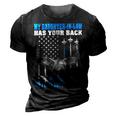 My Daughterinlaw Has Your Back Air Force Fatherinlaw Gift For Mens 3D Print Casual Tshirt Vintage Black