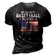My Favorite Basketball Player Calls Me Papa Father Day Gift For Mens 3D Print Casual Tshirt Vintage Black