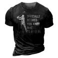 Officially Retired Gifts Golf Dad Golfing Retirement Golfer 3D Print Casual Tshirt Vintage Black