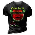 One In A Melon Uncle Funny Watermelon 3D Print Casual Tshirt Vintage Black