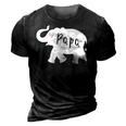 Papa Africa Elephant Father Matching For Dad Gift For Mens 3D Print Casual Tshirt Vintage Black
