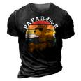 Papa Bear Father Daddy Fathers Day Gift Best Dad Ever Gift For Mens 3D Print Casual Tshirt Vintage Black