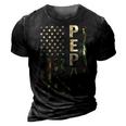 Pepaw American Military Camouflage Flag Gift Fathers Day Gift For Mens 3D Print Casual Tshirt Vintage Black